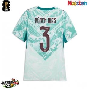Portugali Ruben Dias #3 Vieraspaita Naisten MM-kisat 2026 Lyhythihainen